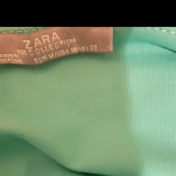 Zara size medium blue ruched  tank top - Picture 4 of 4